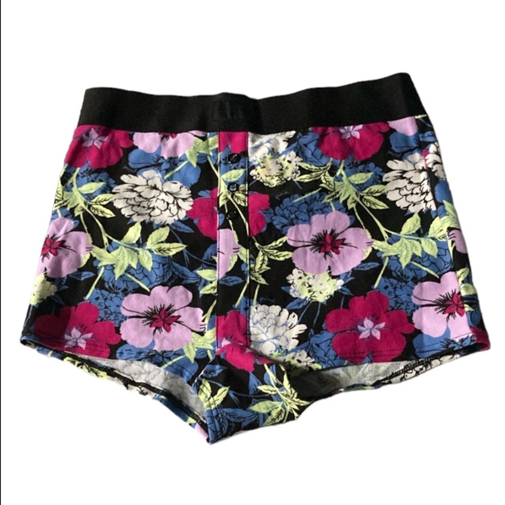 NWT PINK Victoria’s Secret Floral Print High Waisted Shortie Panty Sz S